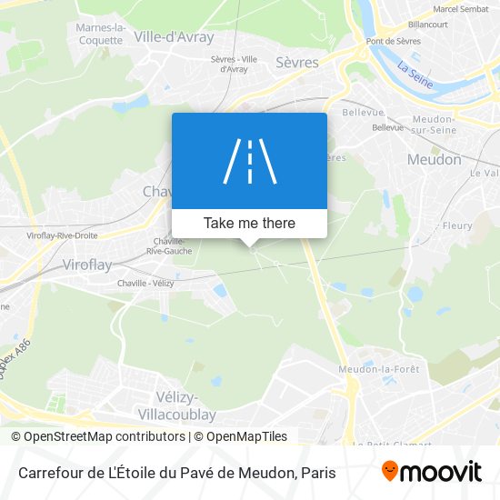 Mapa Carrefour de L'Étoile du Pavé de Meudon