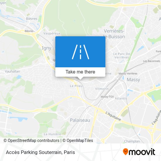 Accès Parking Souterrain map