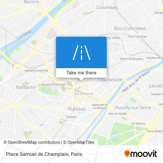 Place Samuel de Champlain map