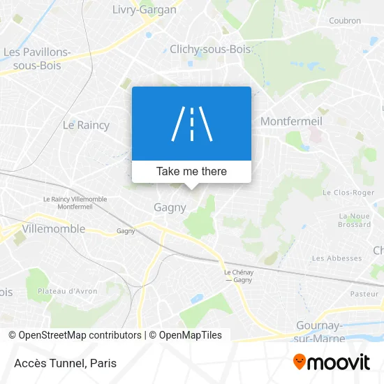 Mapa Accès Tunnel