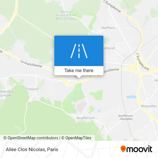 Mapa Allée Clos Nicolas