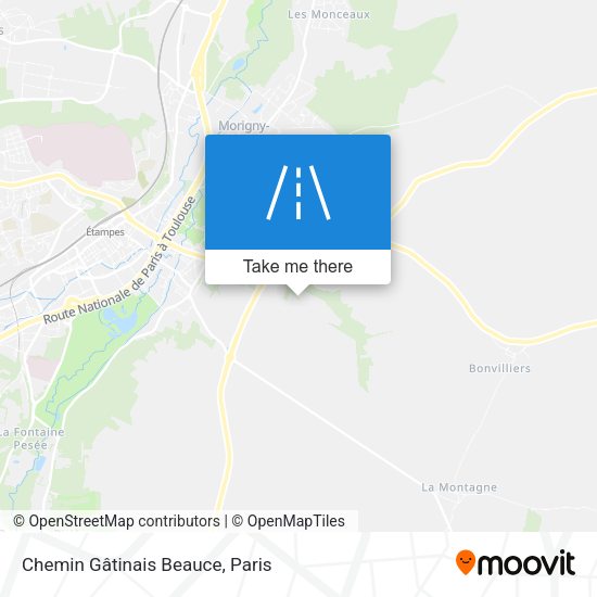 Chemin Gâtinais Beauce map