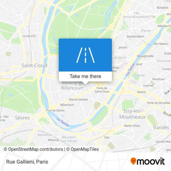 Rue Gallieni map