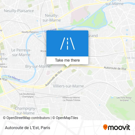 Autoroute de L’Est map