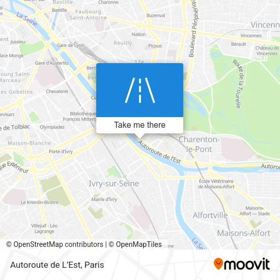 Autoroute de L’Est map