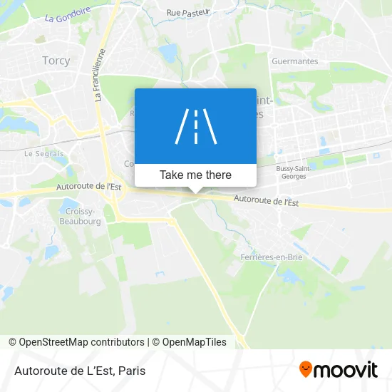Autoroute de L’Est map
