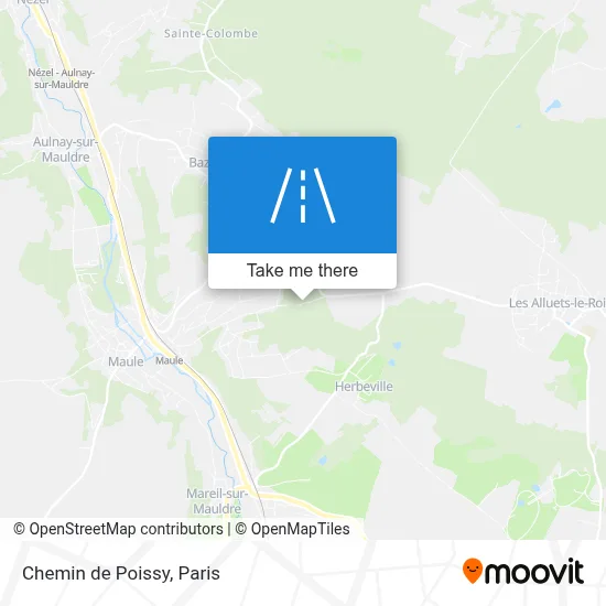 Chemin de Poissy map