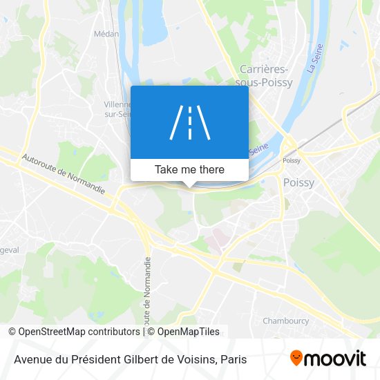Avenue du Président Gilbert de Voisins map