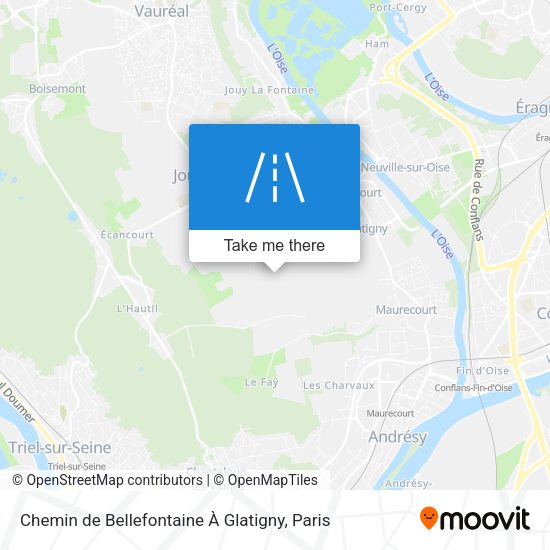 Chemin de Bellefontaine À Glatigny map