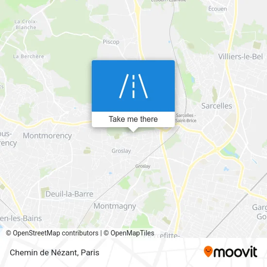 Chemin de Nézant map