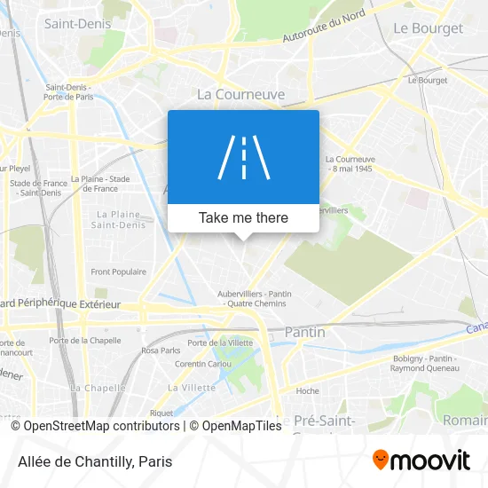 Allée de Chantilly map