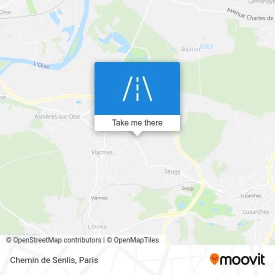 Chemin de Senlis map