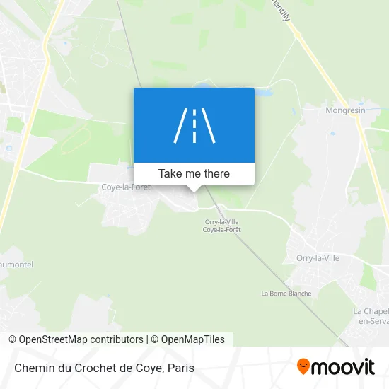Chemin du Crochet de Coye map