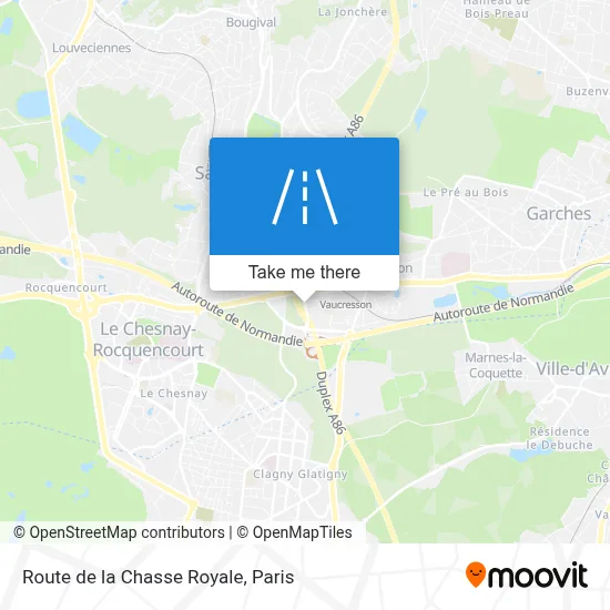 Route de la Chasse Royale map