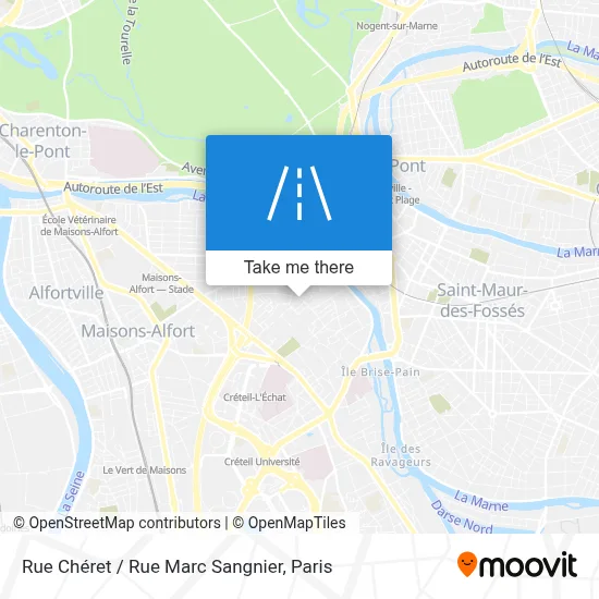 Rue Chéret / Rue Marc Sangnier map
