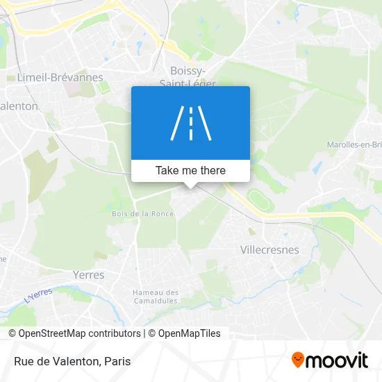 Mapa Rue de Valenton