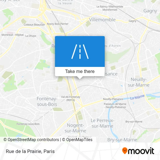 Mapa Rue de la Prairie