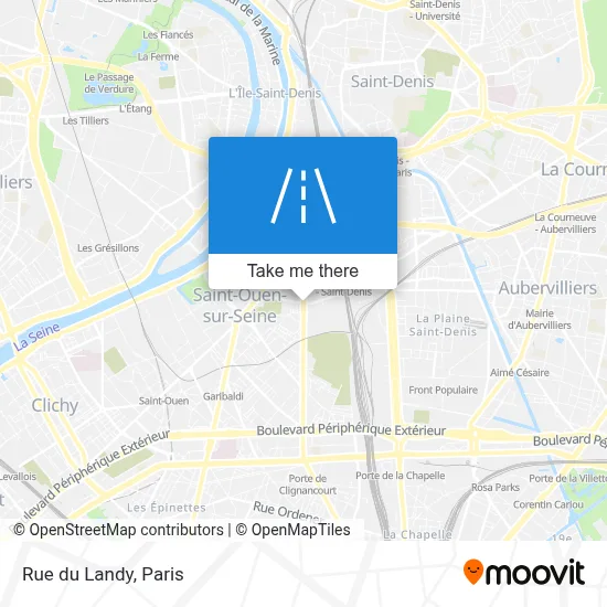 Mapa Rue du Landy
