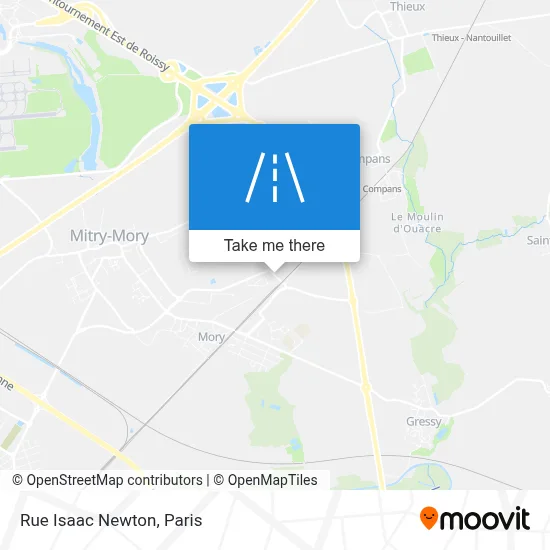 Rue Isaac Newton map