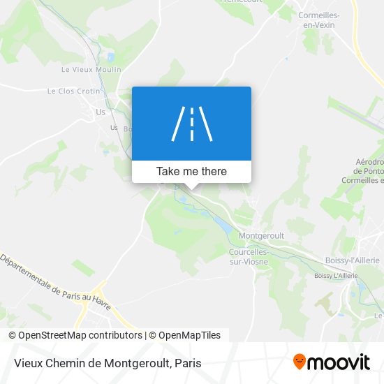 Mapa Vieux Chemin de Montgeroult