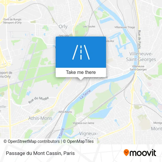Passage du Mont Cassin map
