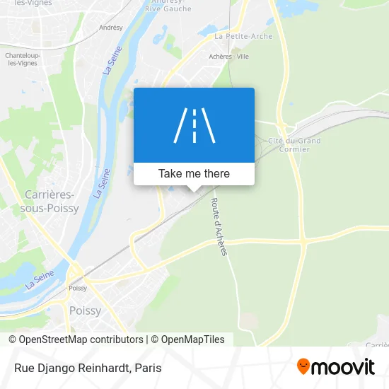 Rue Django Reinhardt map