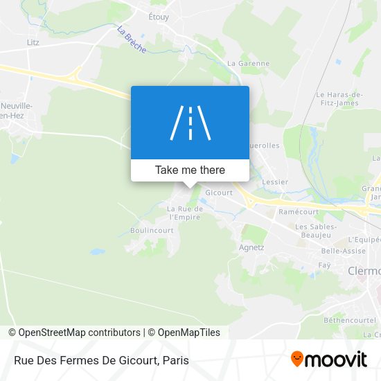 Rue Des Fermes De Gicourt map