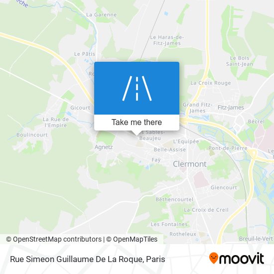 Mapa Rue Simeon Guillaume De La Roque