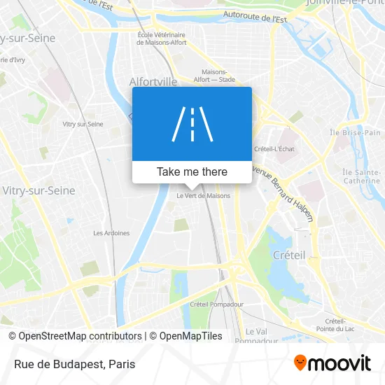 Rue de Budapest map