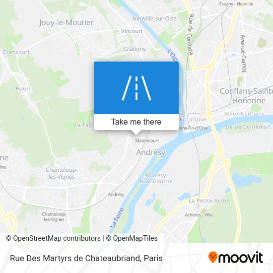 Rue Des Martyrs de Chateaubriand map