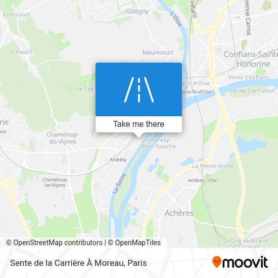 Sente de la Carrière À Moreau map
