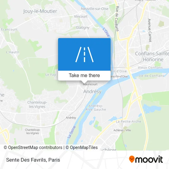 Sente Des Favrils map