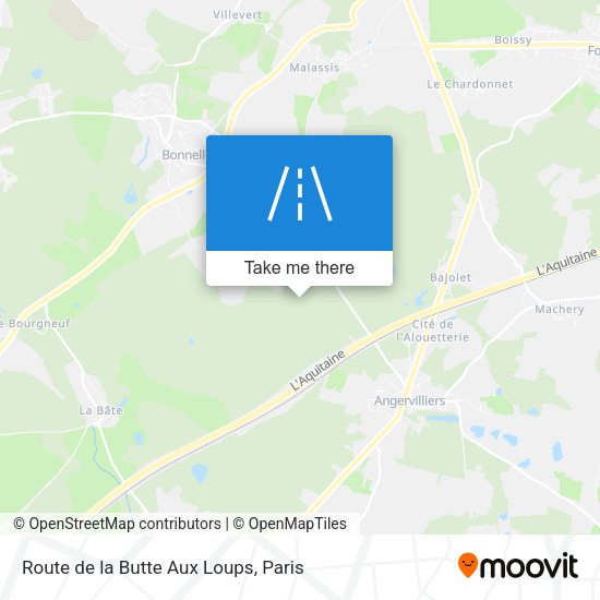 Route De La Butte Aux Loups map
