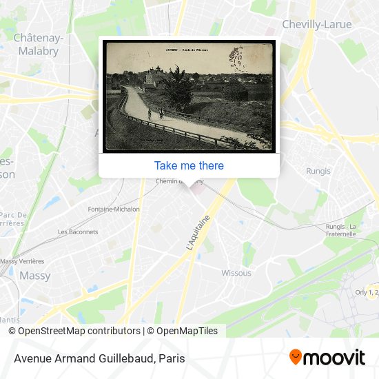 Mapa Avenue Armand Guillebaud