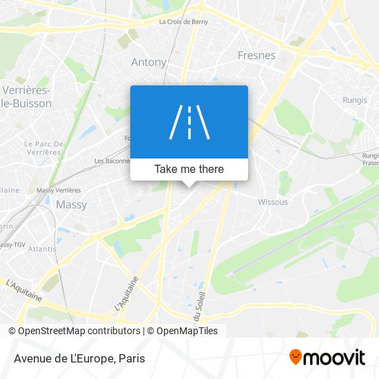 Mapa Avenue de L'Europe