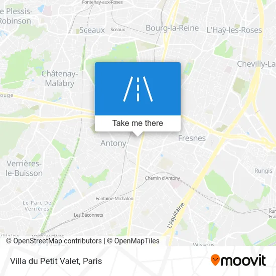 Villa du Petit Valet map