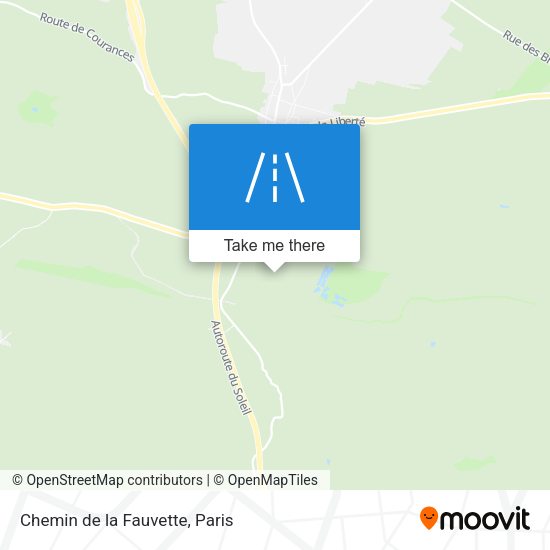 Chemin de la Fauvette map