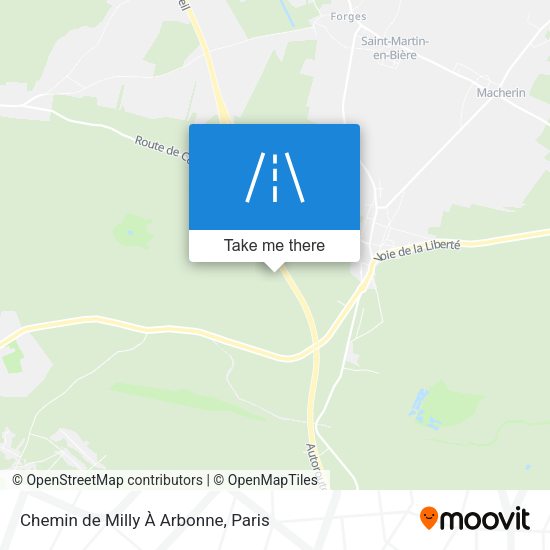 Chemin De Milly À Arbonne map