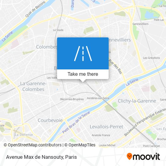 Mapa Avenue Max de Nansouty