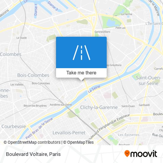 Mapa Boulevard Voltaire
