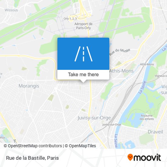 Mapa Rue de la Bastille