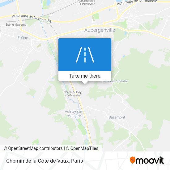 Chemin de la Côte de Vaux map