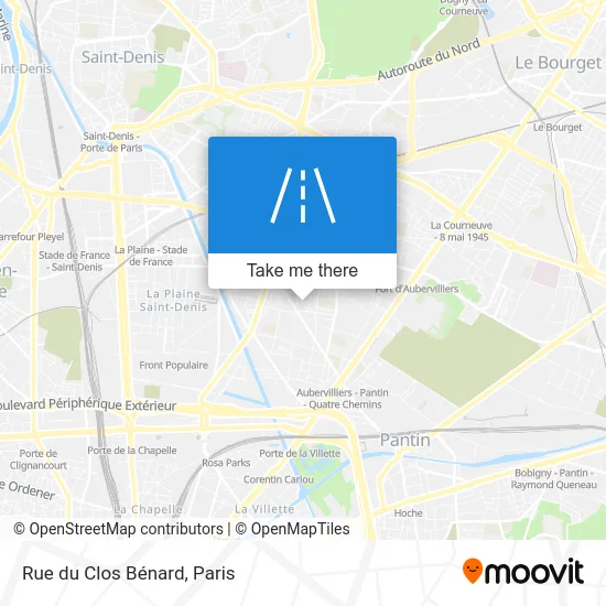 Rue du Clos Bénard map