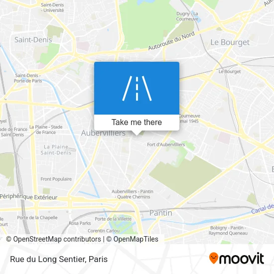 Mapa Rue du Long Sentier