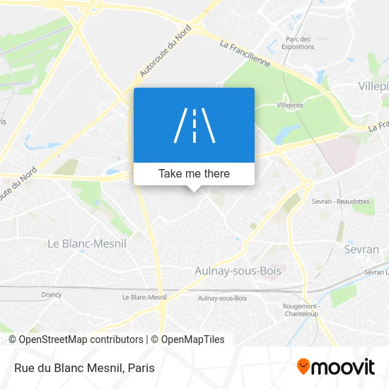 Rue du Blanc Mesnil map