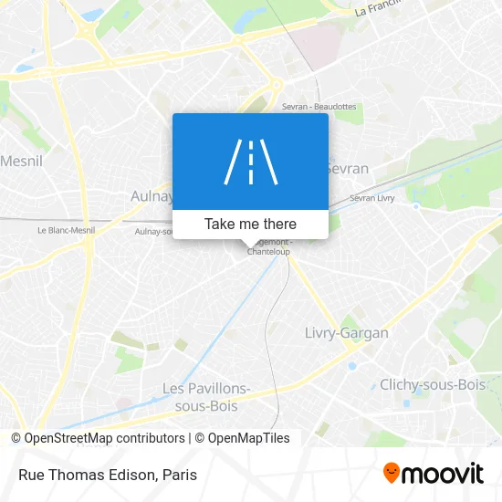 Rue Thomas Edison map