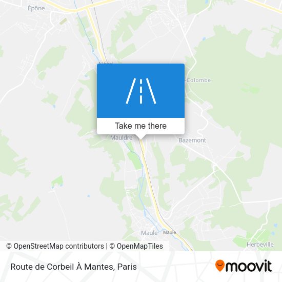 Route de Corbeil À Mantes map