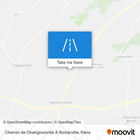 Chemin De Chatignonville À Richarville map