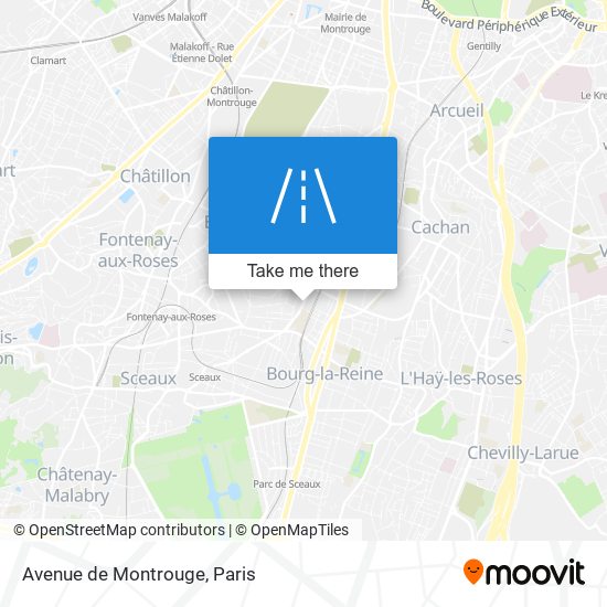 Mapa Avenue de Montrouge