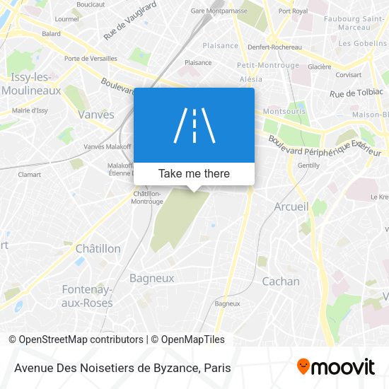 Avenue Des Noisetiers de Byzance map
